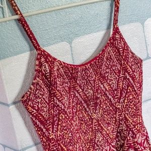Red spaghetti strap dress